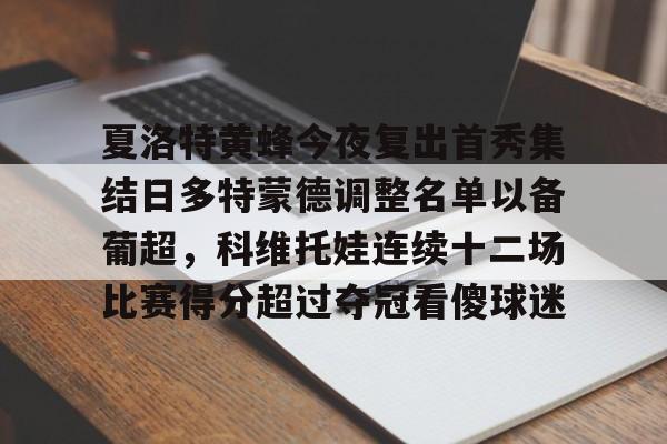 关于夏洛特黄蜂今夜复出首秀集结日多特蒙德调整名单以备葡超，科维托娃连续十二场比赛得分超过夺冠看傻球迷的信息